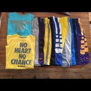 Nike Men’s Basketball lot- 2 shirts, 6 shorts